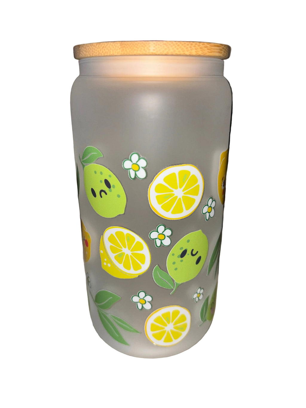 Limes and Lemons 16 oz. frosted glass hand wash only