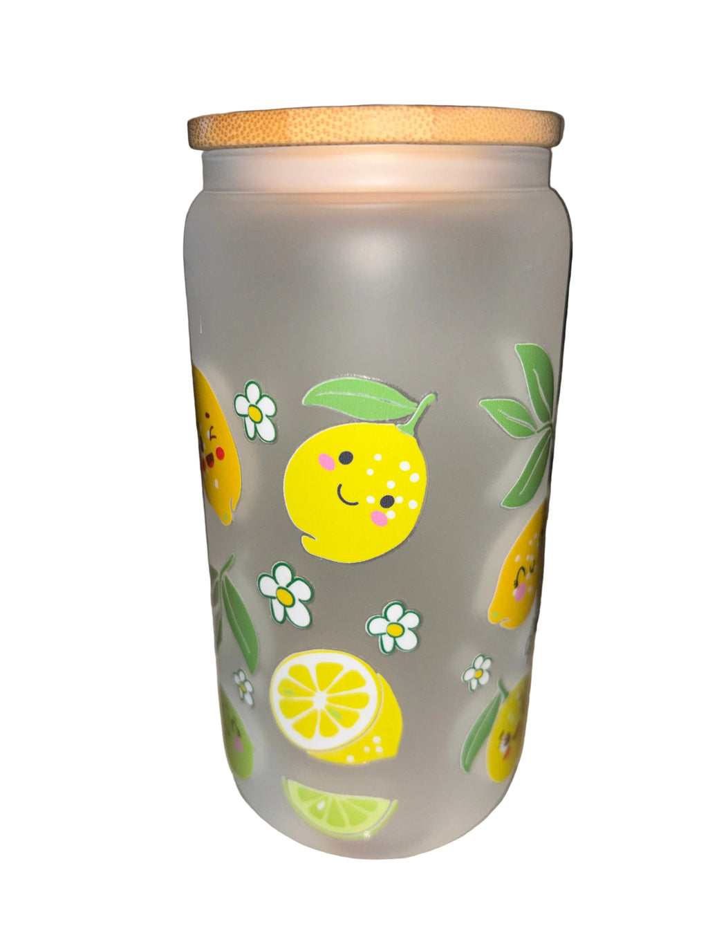 Limes and Lemons 16 oz. frosted glass hand wash only