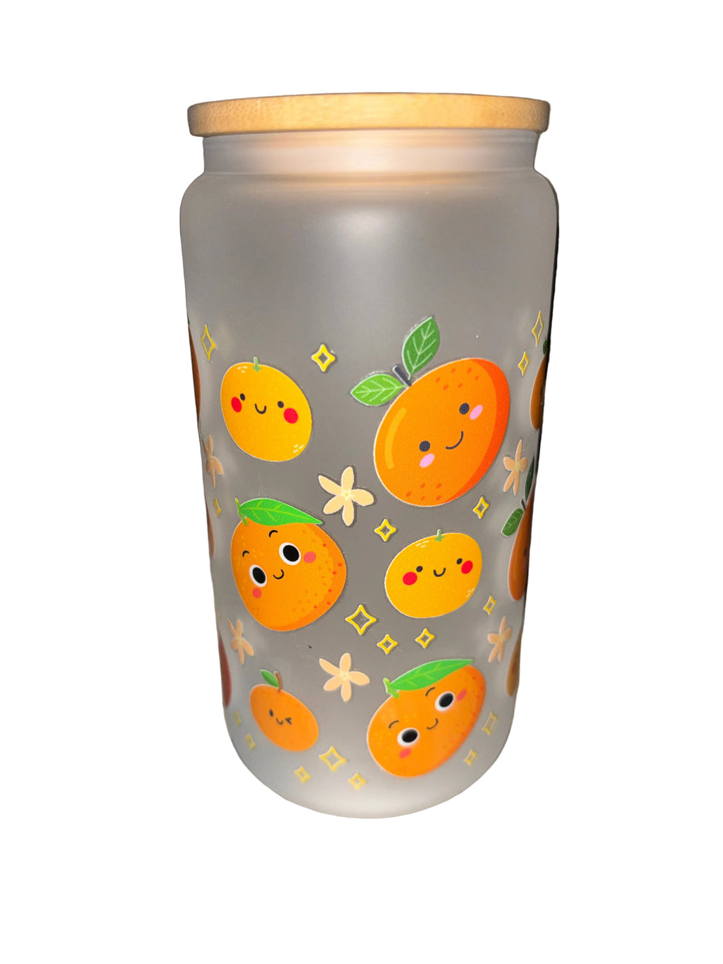 Just Orangy 16 oz. frosted glass hand wash only