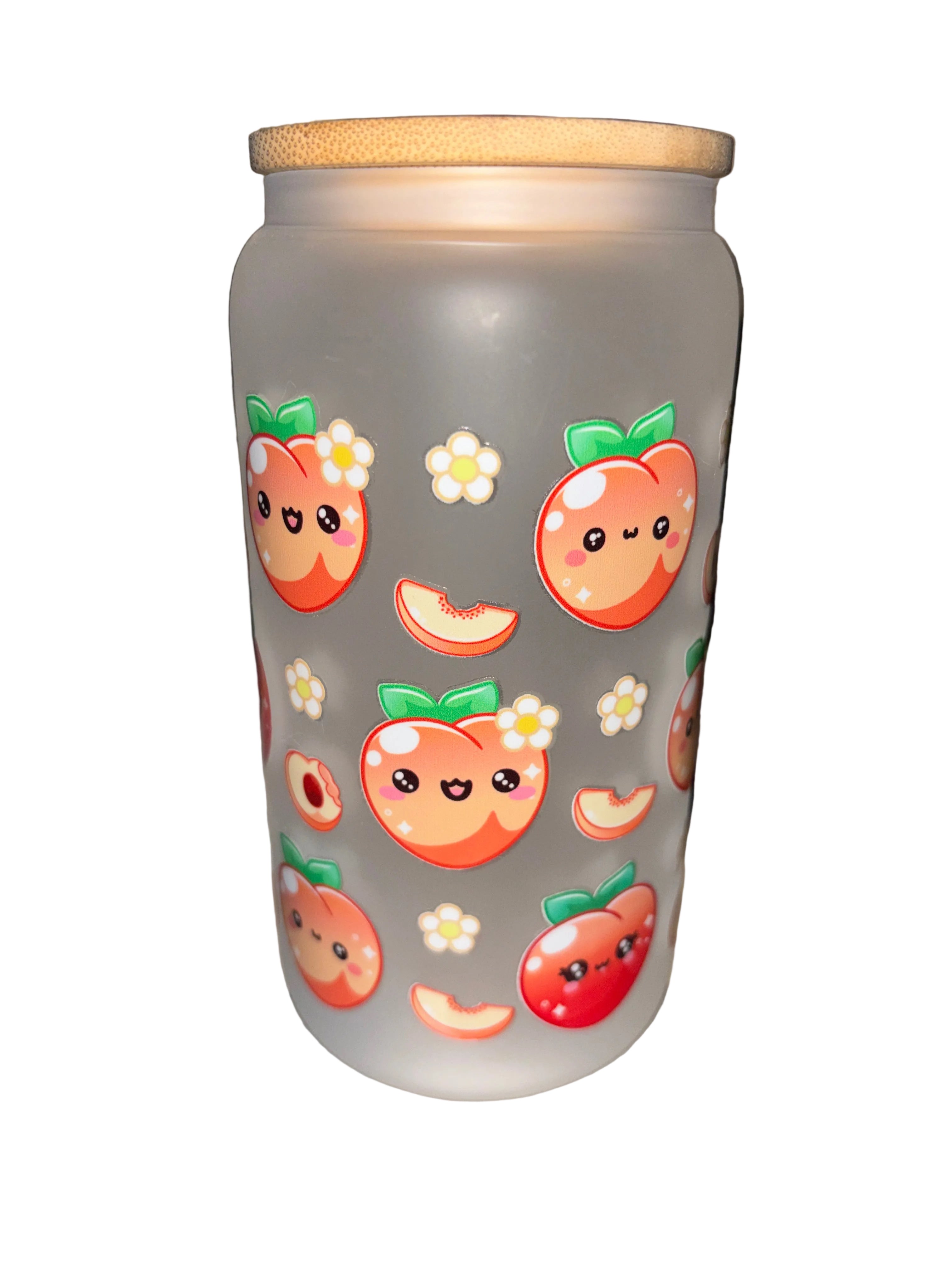 Just Peachy 16 oz frosted glass hand wash only