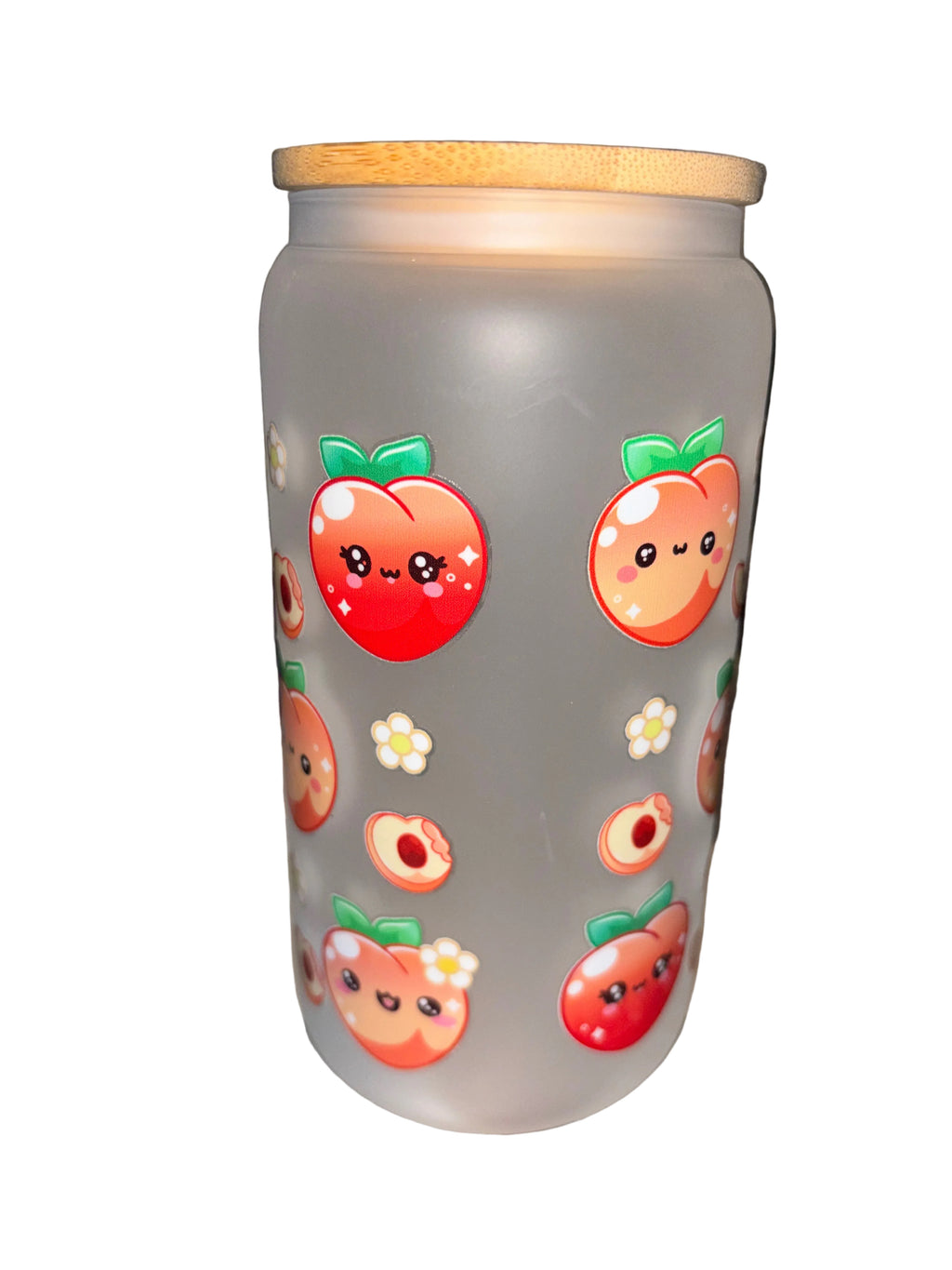 Just Peachy 16 oz frosted glass hand wash only