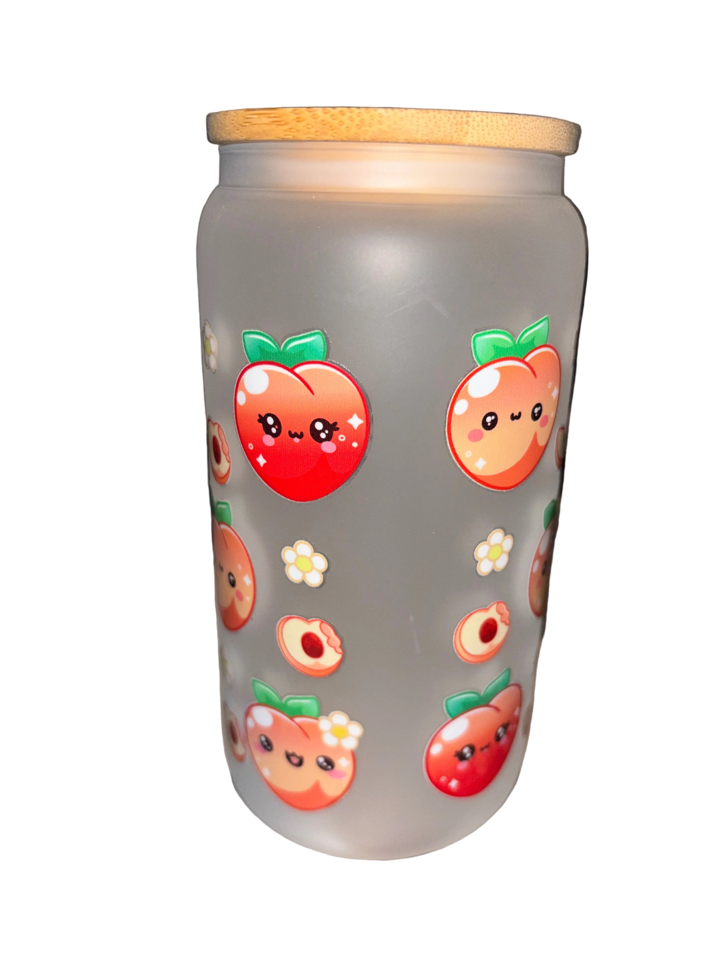 Just Peachy 16 oz frosted glass hand wash only
