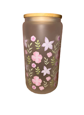 Pastel Florals 16 oz. frosted hand wash only