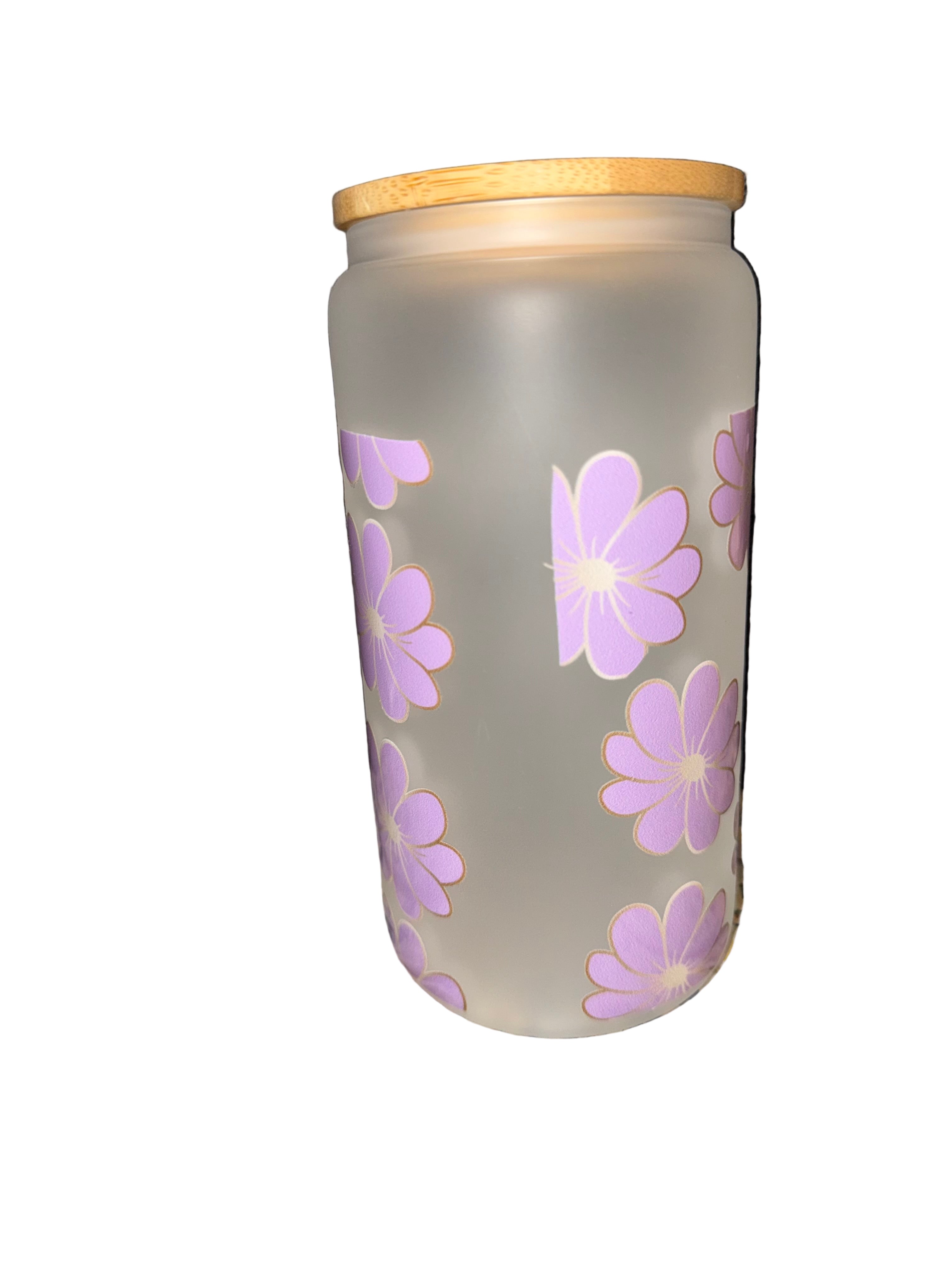 16 oz. frosted dishwasher safe Lavender Fun