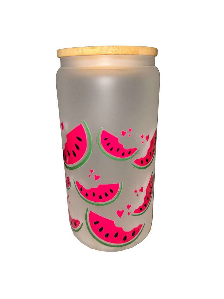 16 oz frosted dishwasher safe Watermelon Bliss