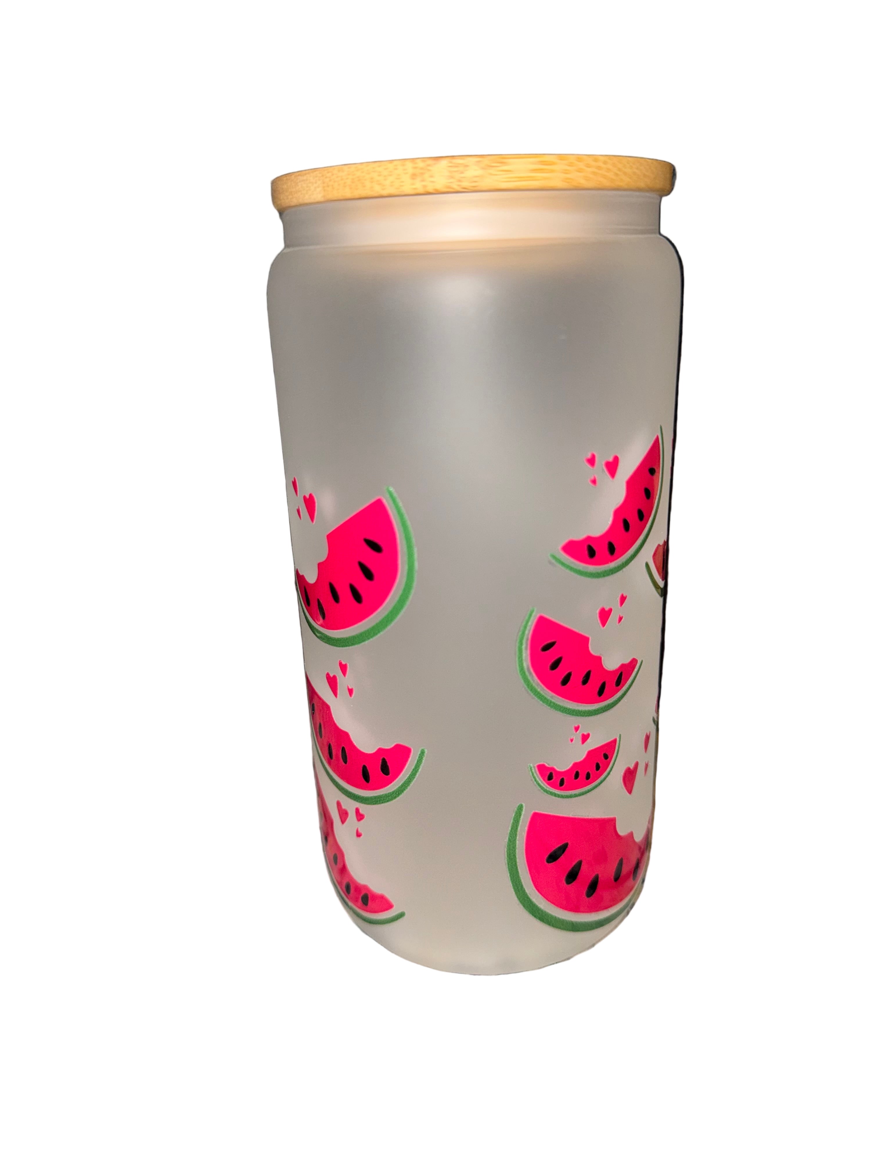 16 oz frosted dishwasher safe Watermelon Bliss