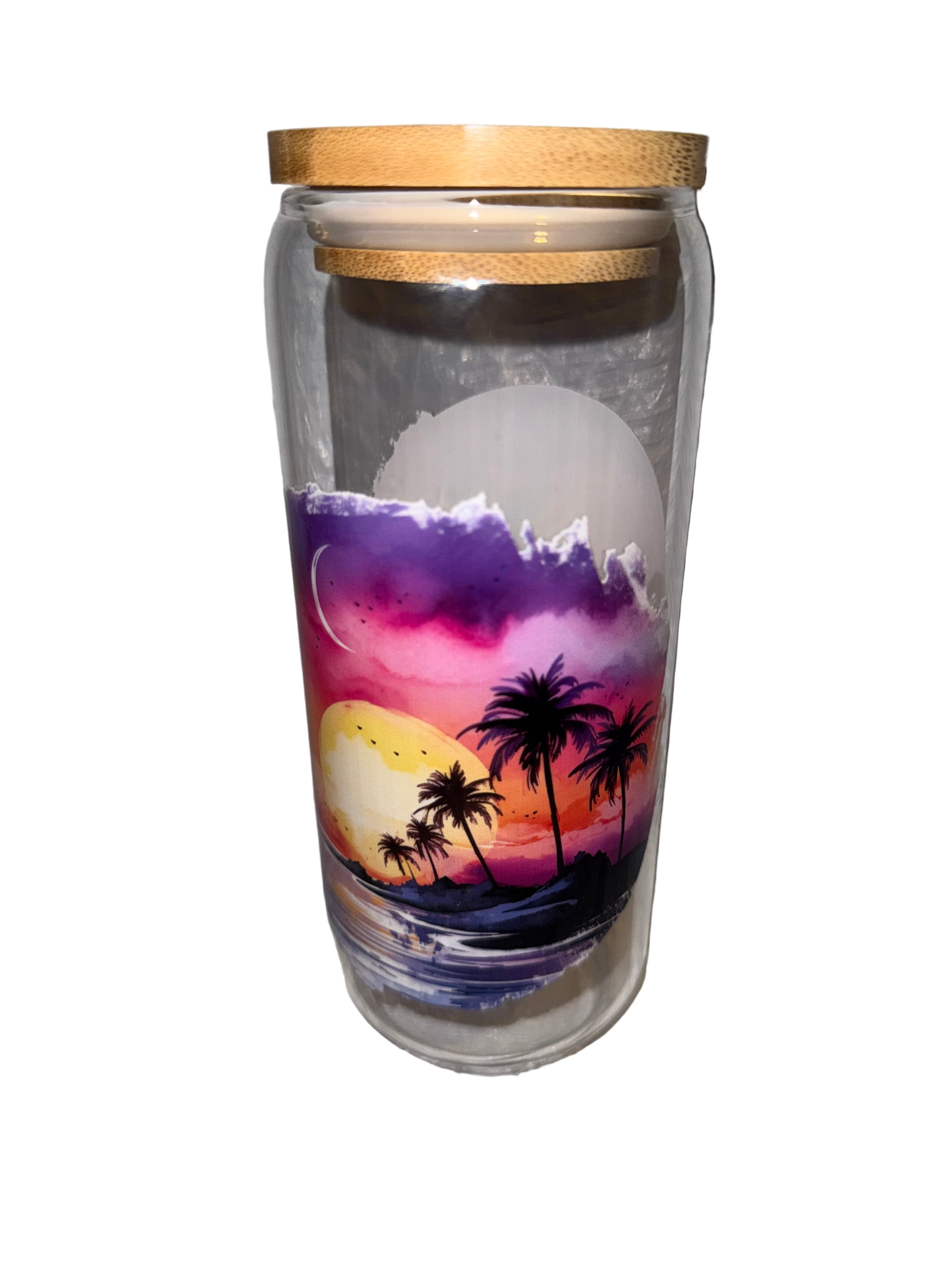 Sunset Beach Theme 20 oz Clear Hand Wash Only