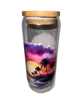 Sunset Beach Theme 20 oz Clear Hand Wash Only