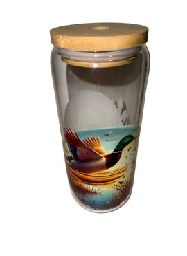 Beautiful duck sunset 20. 0z. Clear Dishwasher Safe