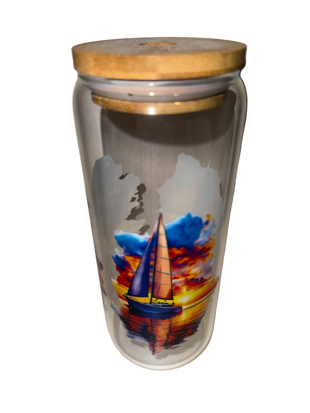 Sail Boat Beauty 20 0z. Clear Dishwasher Safe