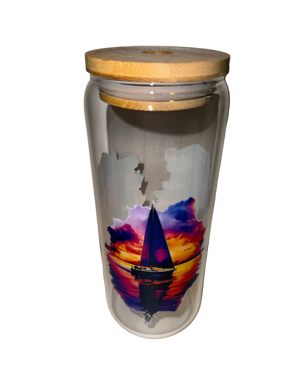 Sail Boat Beauty 20 0z. Clear Dishwasher Safe