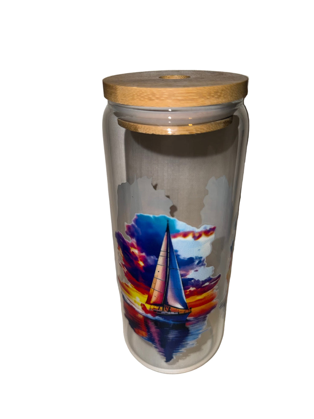 Sail Boat Beauty 20 0z. Clear Dishwasher Safe