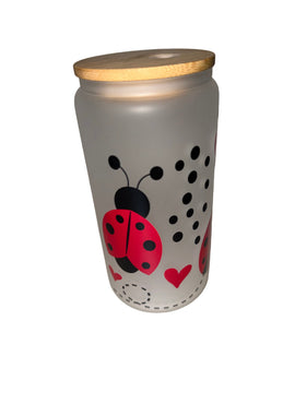 Lady Bug Fun 16 0z. frosted dishwasher safe