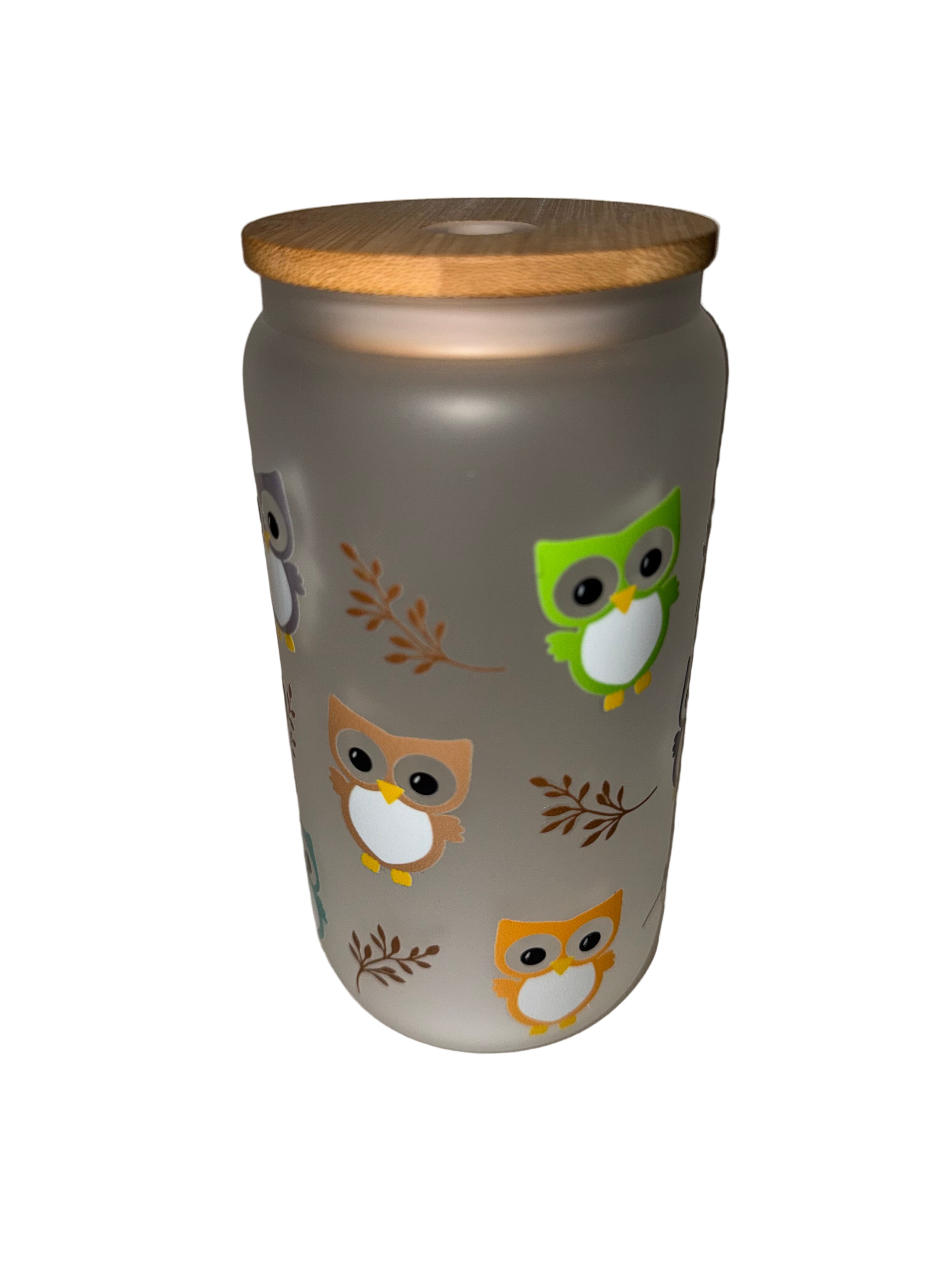 Owls Frosted 16 oz dishwasher safe