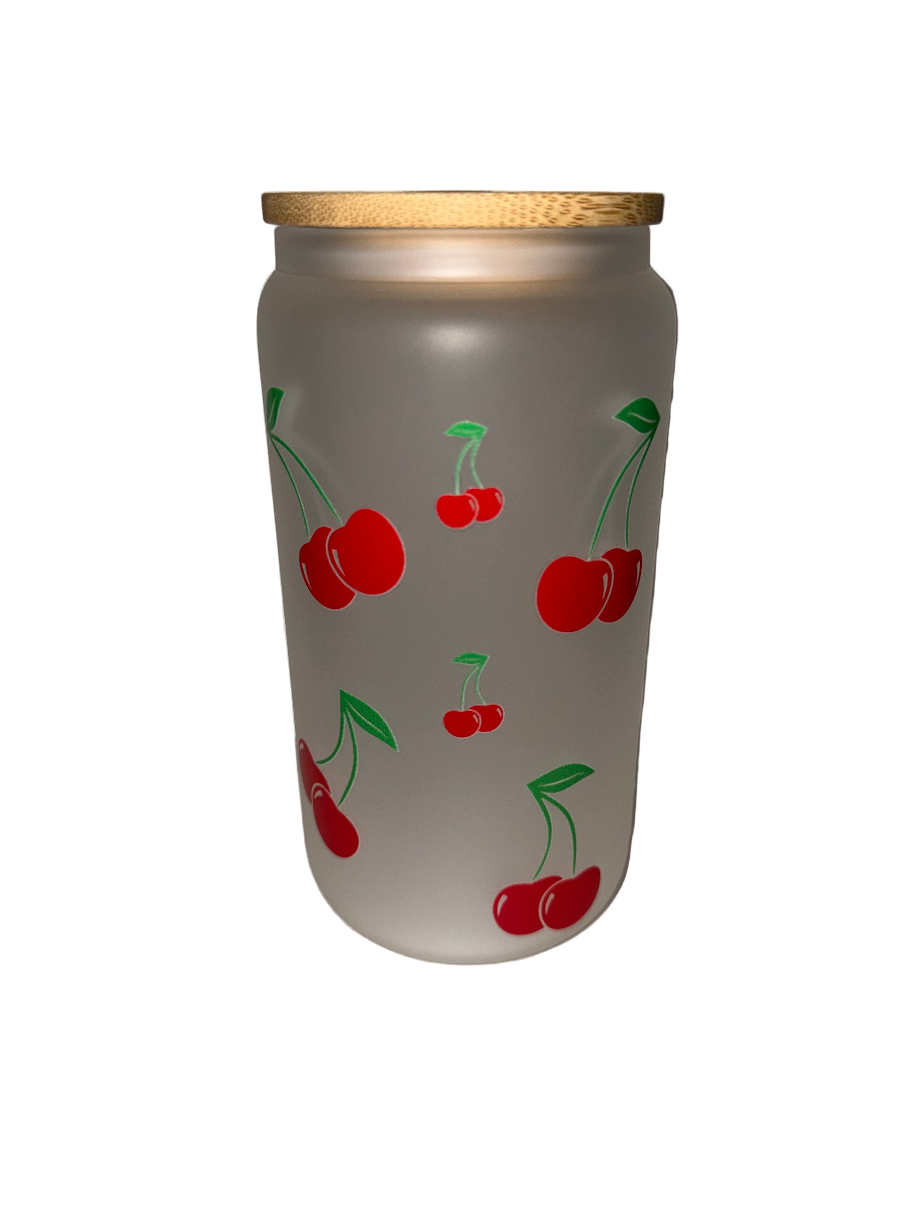 16 Oz. Frosted Cherries Dishwasher Safe