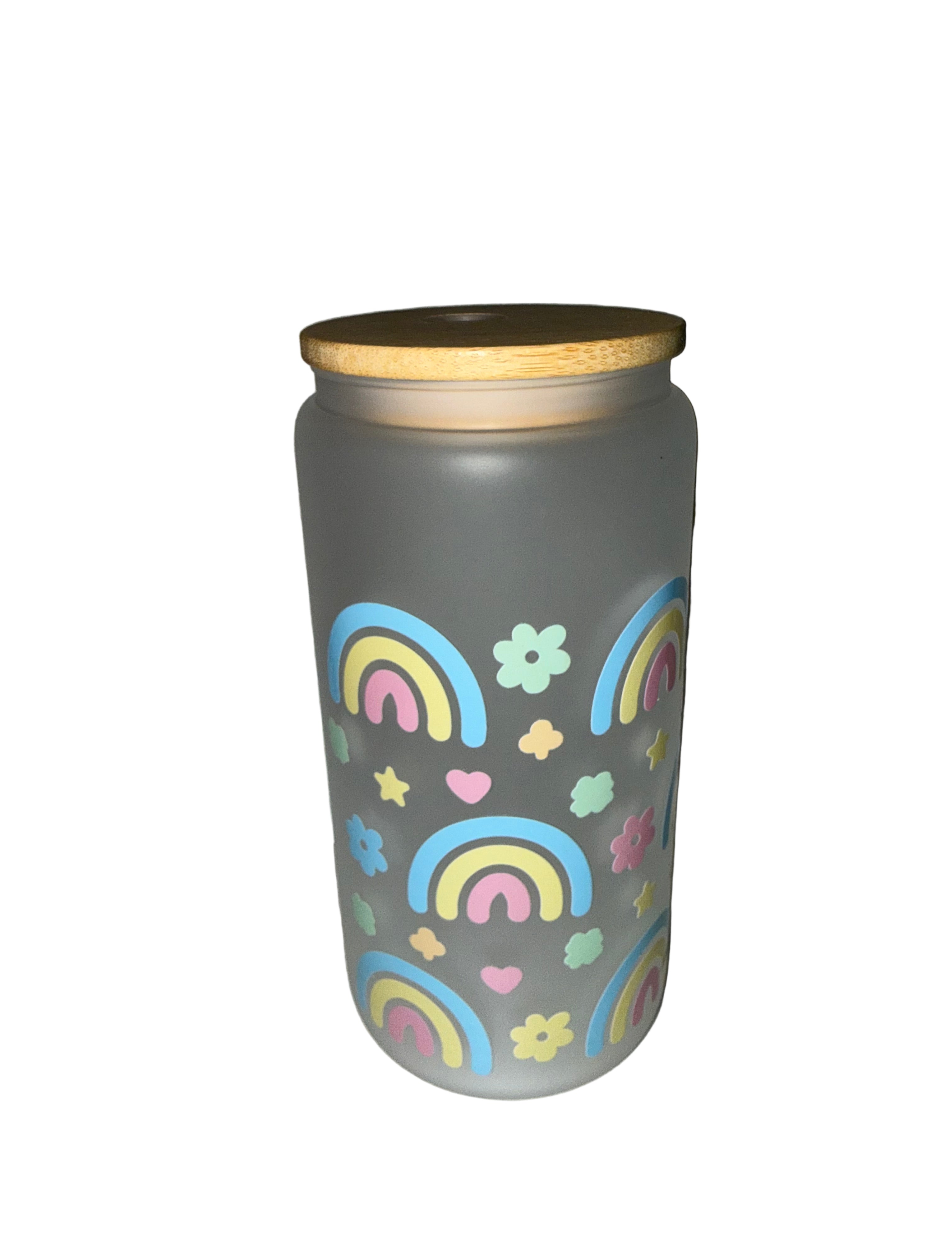 16 Oz. Frosted Hand Wash Only Pretty Rainbows - Creative Delights