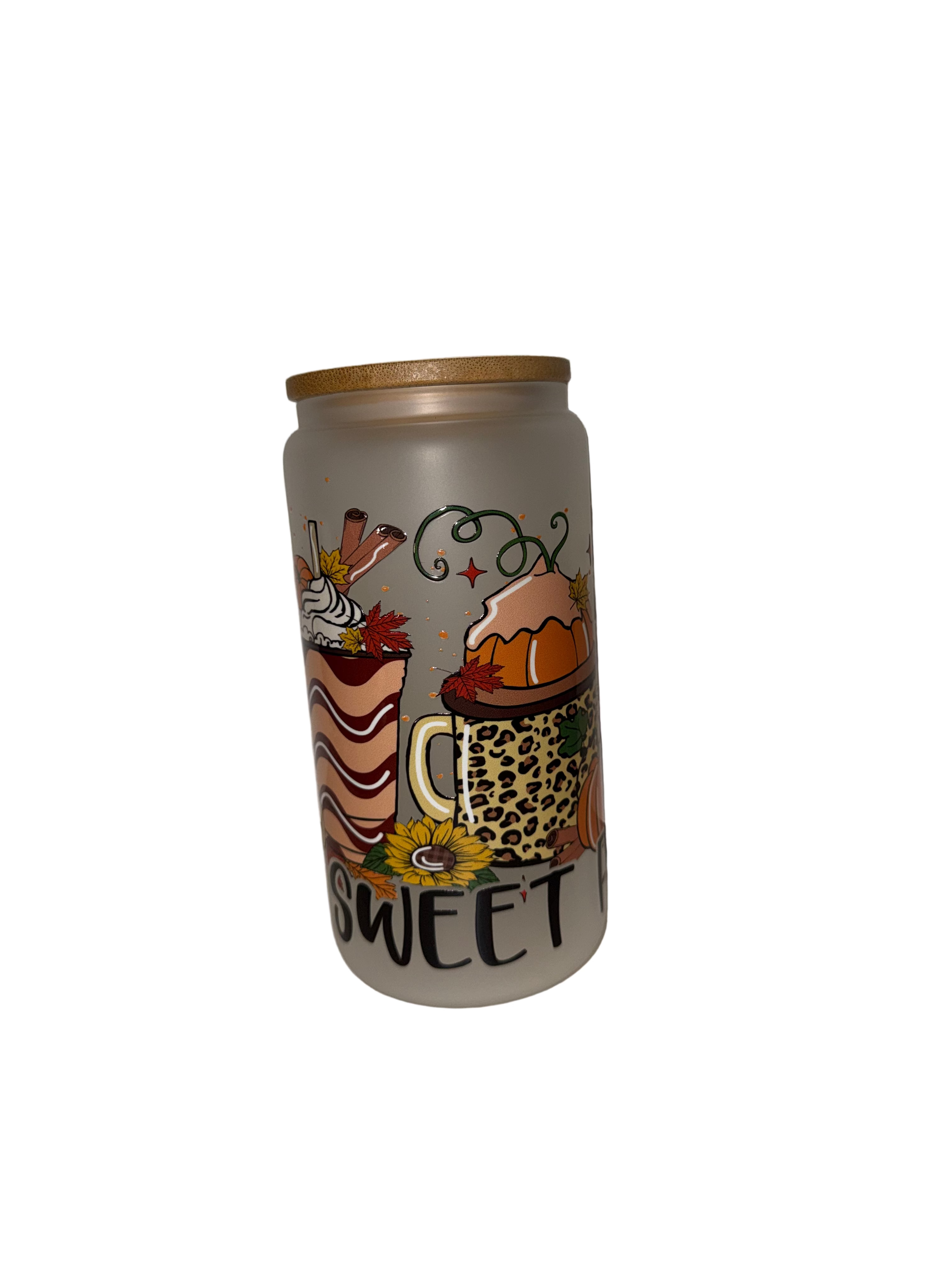 Sweet Fall Coffee 16 oz. frosted dishwasher safe - Creative Delights