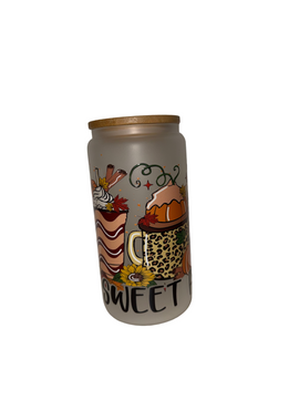 Sweet Fall Coffee 16 oz. frosted dishwasher safe - Creative Delights
