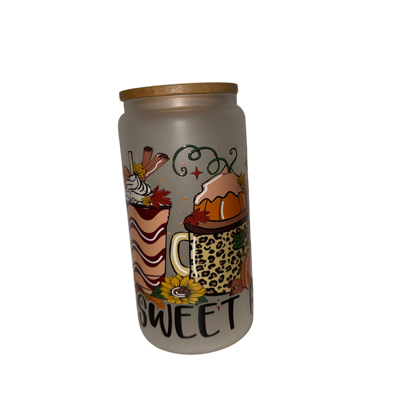 Sweet Fall Coffee 16 oz. frosted dishwasher safe - Creative Delights