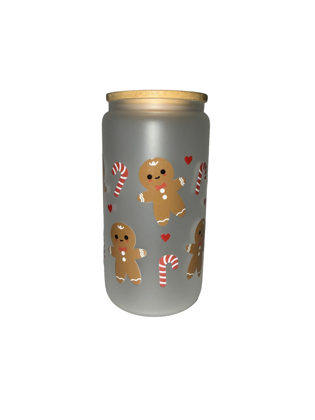 Gingerbread Man 16 oz. frosted dishwasher safe - Creative Delights