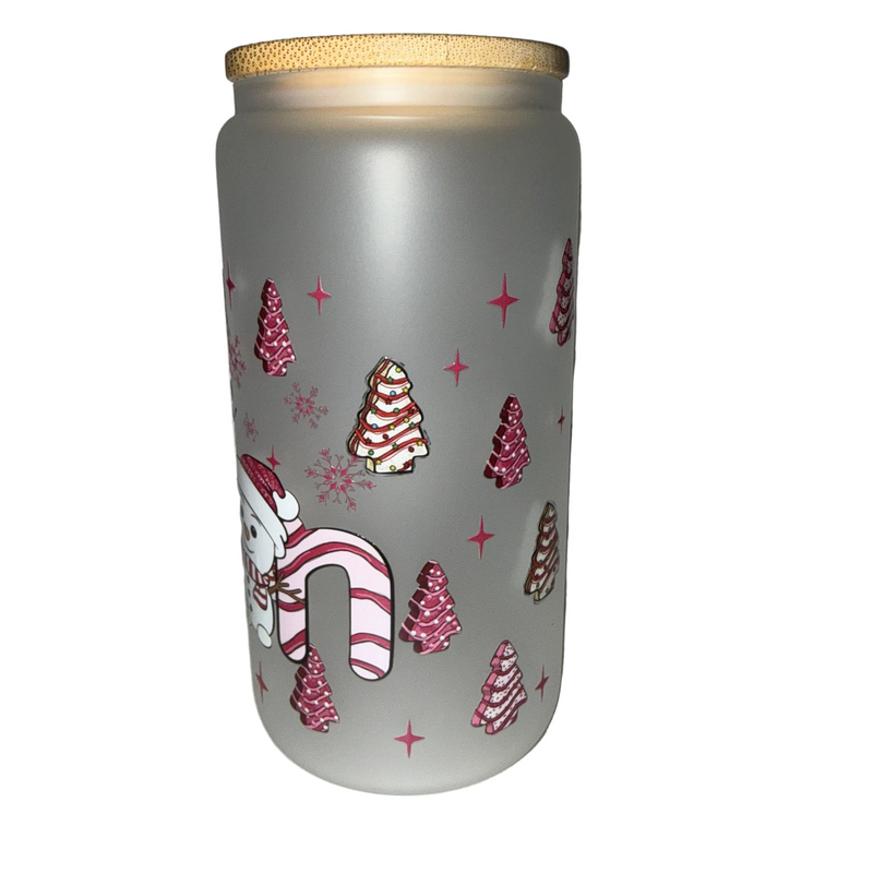 Tis' the season 16 oz. frosted dishwasher safe - Creative Delights