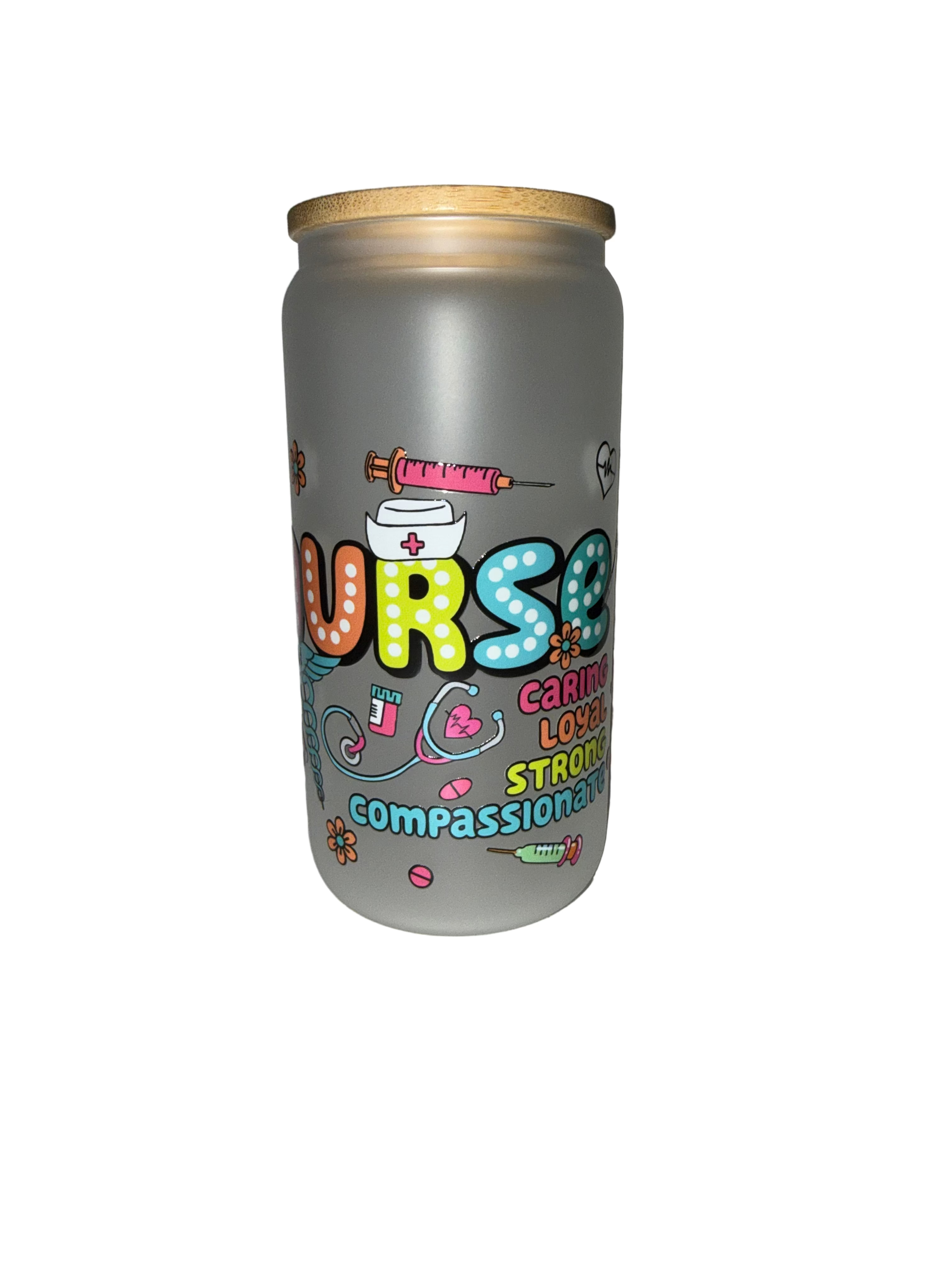 Nurse Compassion 16 oz. frosted dishwasher safe - Creative Delights