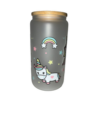 Cute lil unicorn 16 oz. frosted dishwasher safe - Creative Delights