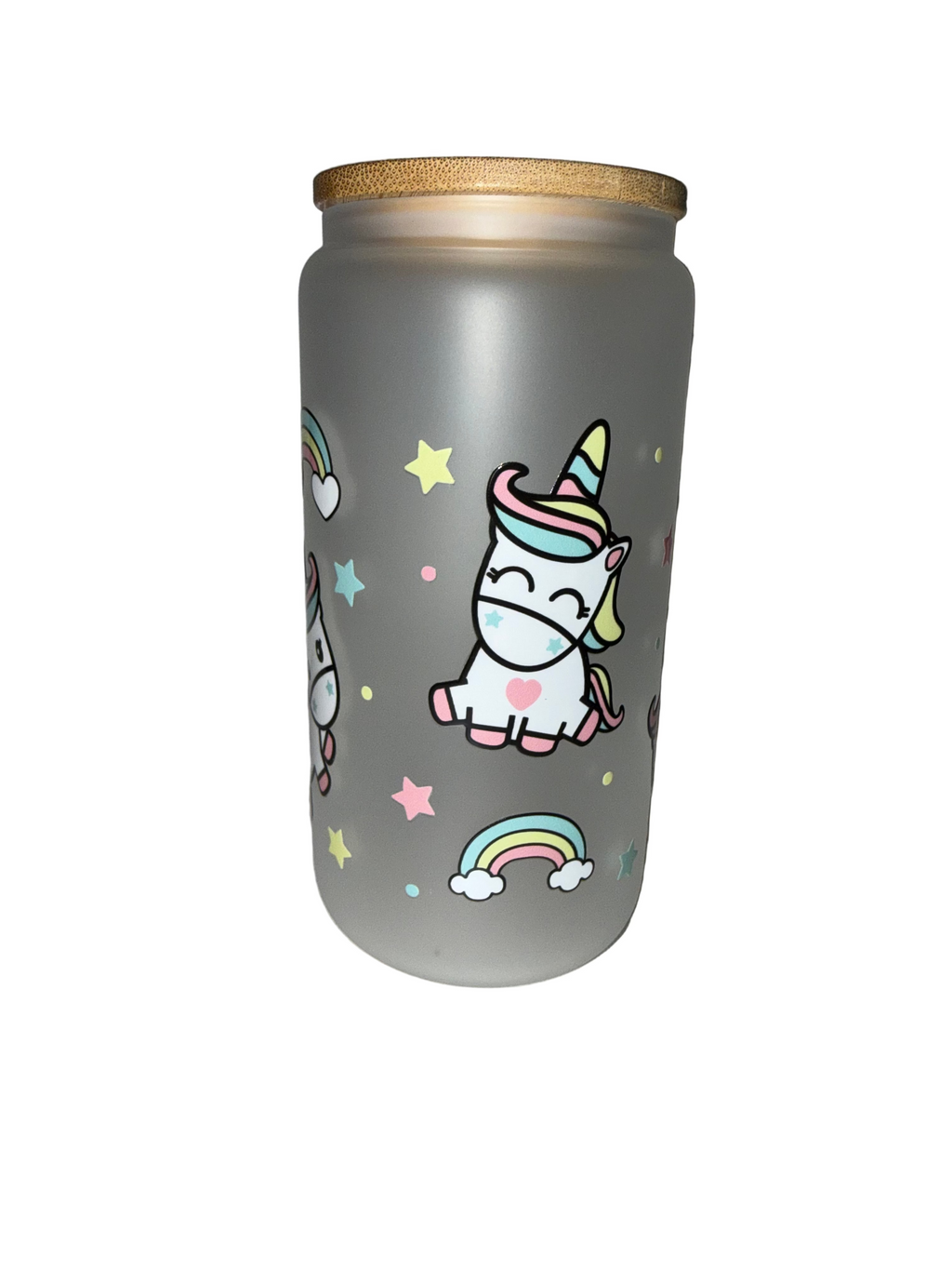 Cute lil unicorn 16 oz. frosted dishwasher safe - Creative Delights