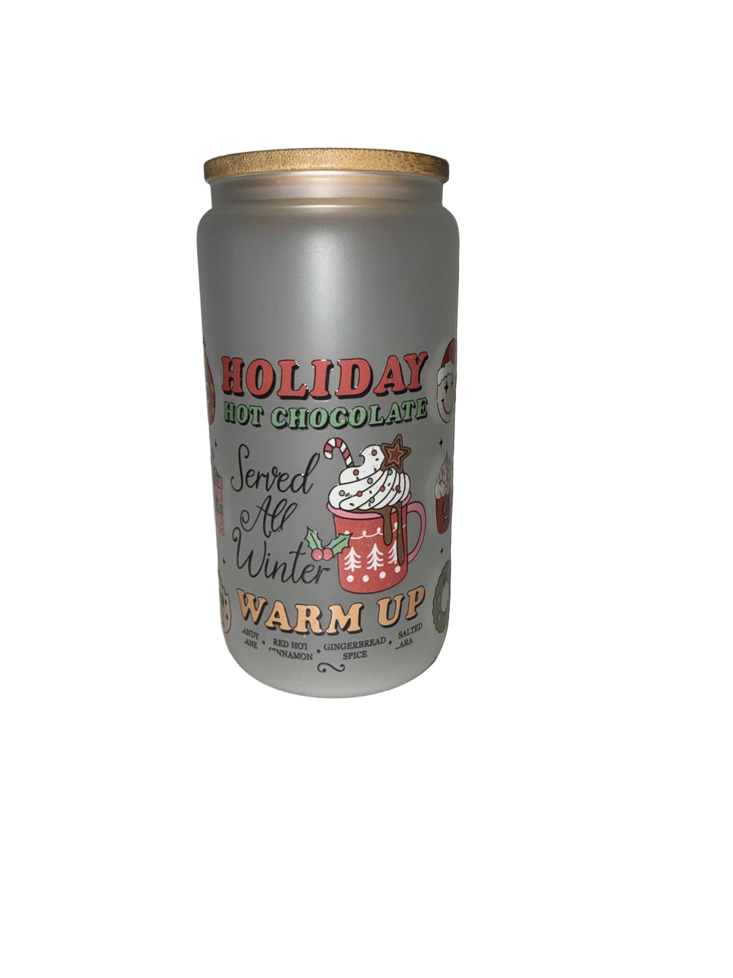 Hot chocolate holiday 16. oz. frosted dishwasher safe - Creative Delights