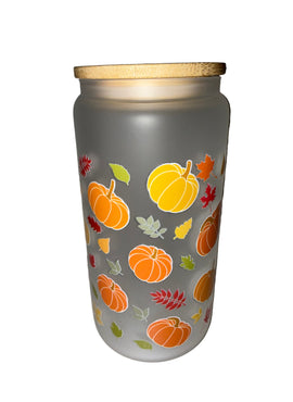 Pumpkins everywhere Autumn 16 oz. frosted hand wash only - Creative Delights