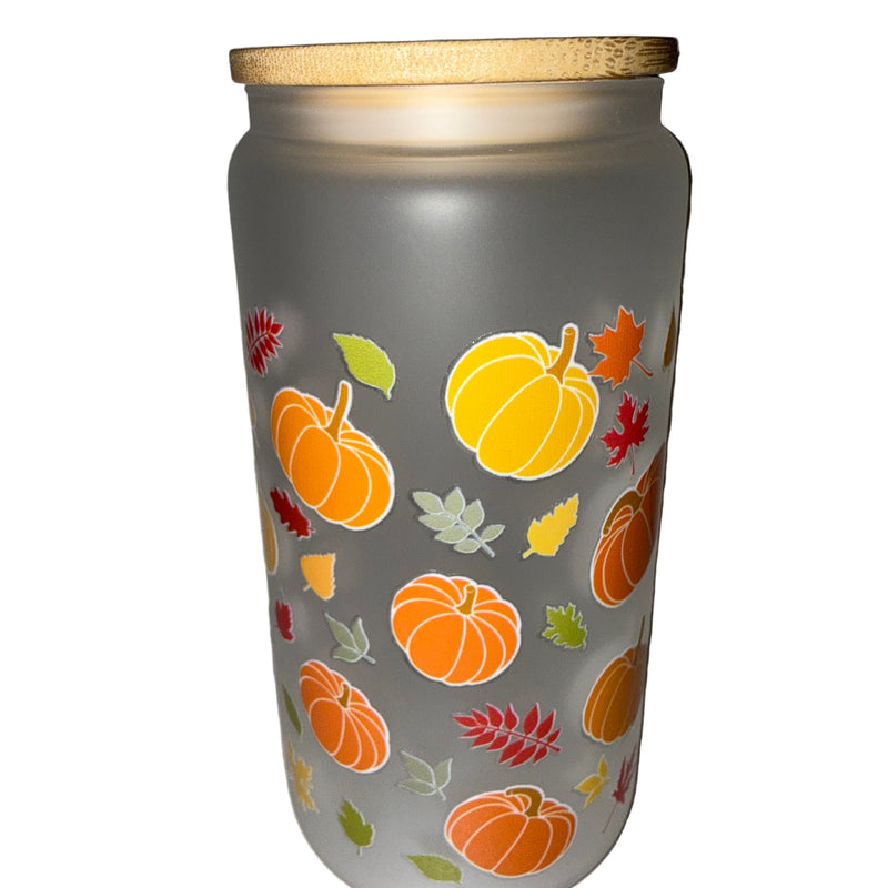 Pumpkins everywhere Autumn 16 oz. frosted hand wash only - Creative Delights