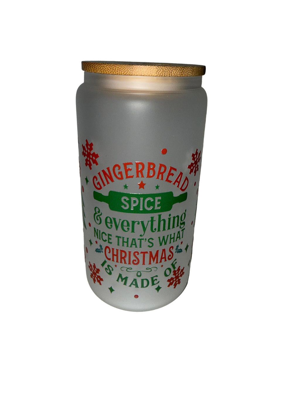 Gingerbread Spice 16 oz. frosted dishwasher safe - Creative Delights