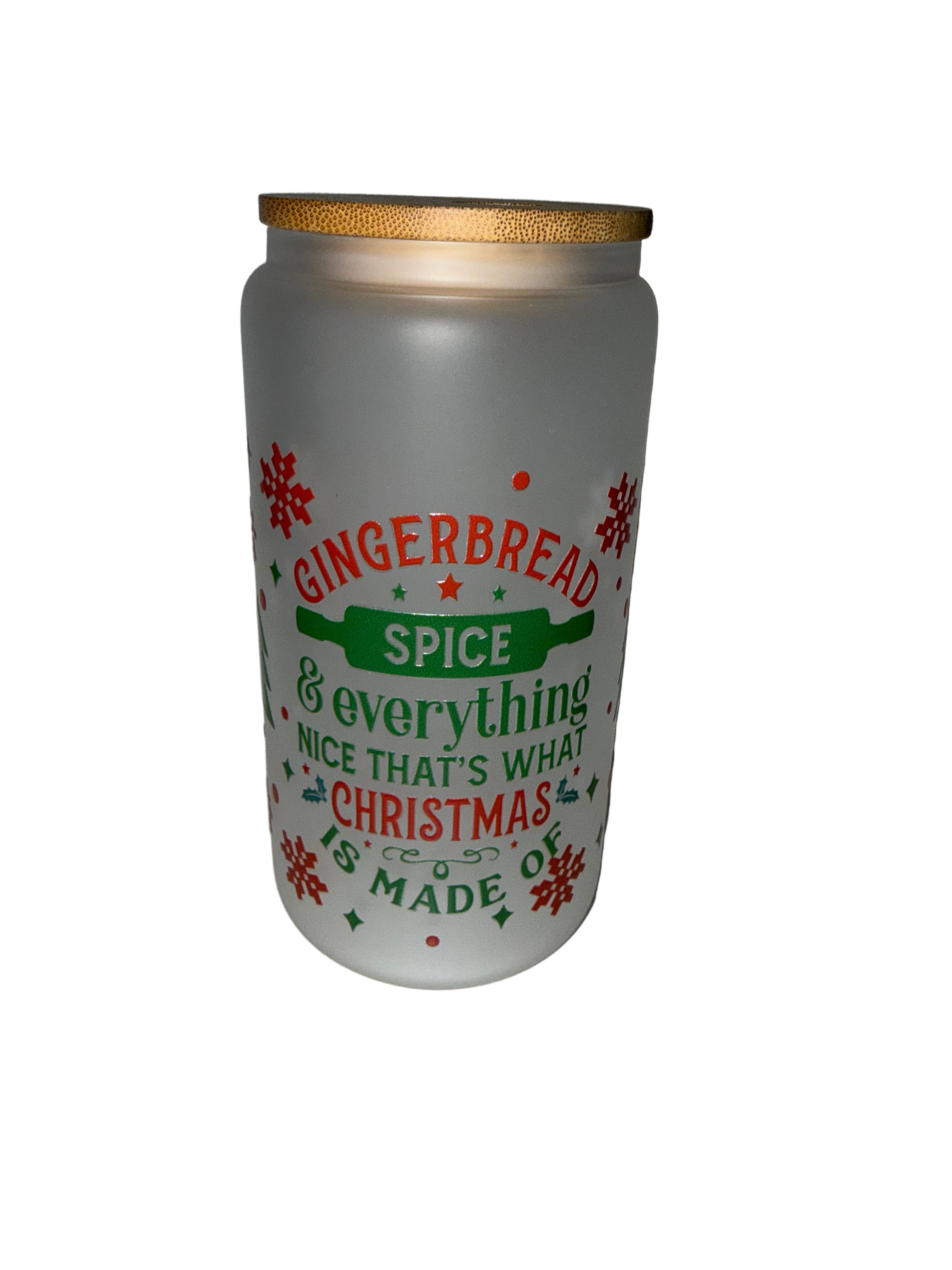 Gingerbread Spice 16 oz. frosted dishwasher safe - Creative Delights