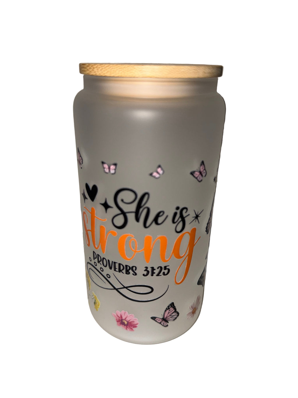 She is strong 16 oz. frosted hand wash only - Creative Delights