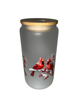 Red Cardinals 16 oz. frosted hand wash only - Creative Delights