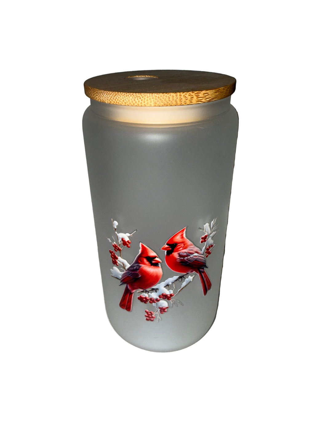 Red Cardinals 16 oz. frosted hand wash only - Creative Delights