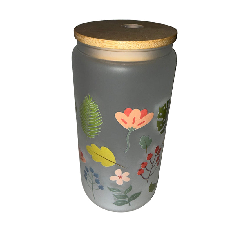 Leaves and floral 16 oz.frosted hand wash only - Creative Delights