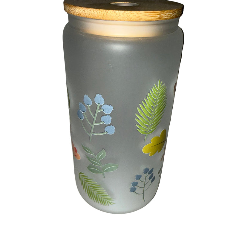 Leaves and floral 16 oz.frosted hand wash only - Creative Delights